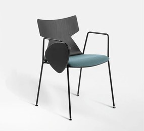 Kimbox lemn masiv Wood – Scaun cu 4 picioare si masuta rabatabila pe dreapta