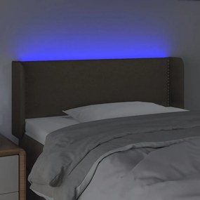 Tablie de pat cu LED, gri taupe, 103x16x78 88 cm, textil 1, Gri taupe, 103 x 16 x 78 88 cm