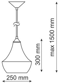 Lampa suspendata MODERN E27/60W alb