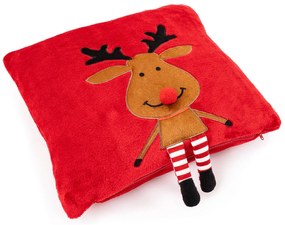 Față de pernă de Crăciun 4Home Happy Reindeer,40 x 40 cm