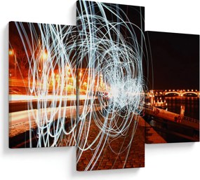 Tablou cu valuri de lumini (90x60 cm)