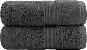 vidaXL Prosoape premium, SOLUND 2 buc. antracit 30x50 cm 600 gsm