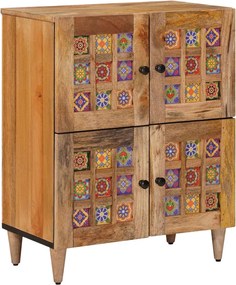 vidaXL Bufet cu ușă natural 60 x 33,5 x 75 cm Lemn de mango solid