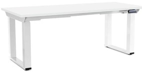 Masă înălțime reglabilă OfficeTech Strong 180 x 80 cm, picioare albe, alb
