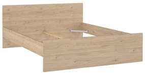 Pat matrimonial în culoare naturală cu aspect de lemn de stejar fără somieră 180x200 cm Naia – Tvilum