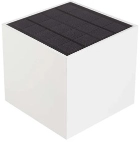 Lampă LED solară de perete cu senzor, 9W/5V, IP65, 2600 mAh, albă