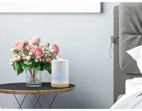 Difuzor de aromа Beper 70.404, USB 5V, 100 ml, 2 trepte, Capac ceramic, Lumina LED, 7 culori, Alb