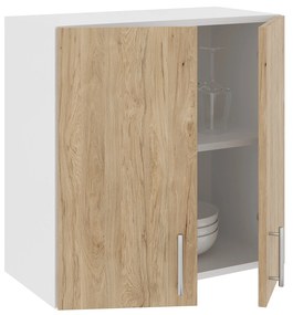 Corp Superior Karo, 2 Usi, Lemn Natural/Alb, 60 x 30 x 60 cm