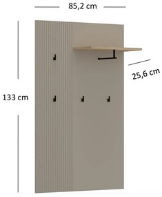 Panou cuier Demandaron (taupe + stejar silverjack). 1116807