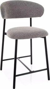 Scaun de bar Elton H-2 Noelle gri 232 / negru mat