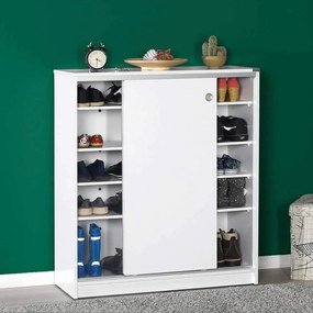 Comoda Multifunctionala Adore Diamond, 2 usi glisante, 5 rafturi,  91 x 105 x 37 cm