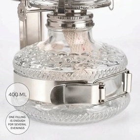 Brilagi - Lampă cu petrol MERLIN cu oglindă, crom lucios