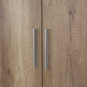 Dulap Multifunctional Adore Porto, 2 usi, 8 rafturi, Alb, 76 x 187 x 36 cm