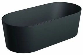 Cada freestanding Omnires Ovo M+ negru lava 160x75 cm