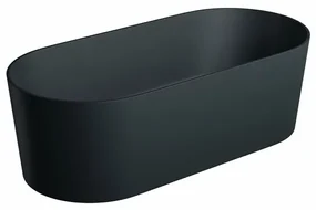 Cada freestanding Omnires Ovo M+ negru lava 160x75 cm