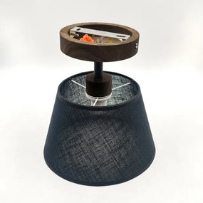 Lustră LED aplicată Brilagi ANTHONY 1xE14/60W/230V stejar nuc/negru