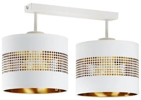 TK Lighting Tago lampă de tavan 2x15 W alb-auriu 3223