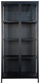 Vitrină neagră din metal 80x175 cm Brisbane – House Nordic