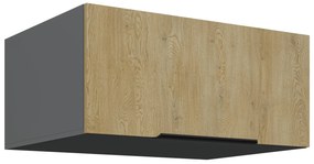 Dulap superior de bucătărie Carminia 80 NAGU-36 1F (stejar cremona + antracit). 1127929