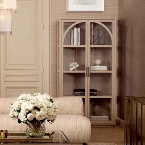 Vitrina design LUX, Furnir Stejar albit, San Bernardino