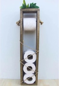 Stand suport toaleta,seria wood Homs, 55x10x10 cm, lemn natur,700015