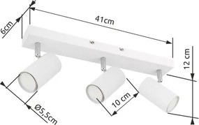 Spot ROBBY 3xGU10/35W/230V alb Globo 57911-3W
