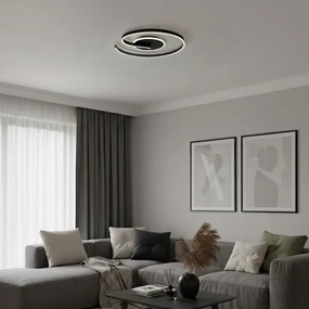 Plafonieră LED LORENZO, 22 W, 230 V, Ø 50 cm, neagră