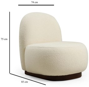 Scaun Tina Bouclet White