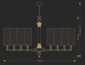 Candelabru 8 brate elegant design clasic MERANO
