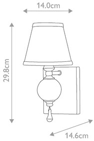 Aplică ARGENTO 1xE14/60W/230V Elstead FE-ARGENTO1