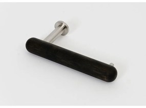 Suport de hârtie igienică montat pe perete din stejar Wireworks Yoku, negru