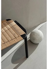 Bancă neagră/în culoare naturală Klupa – Gazzda