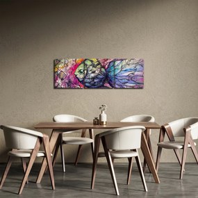 Tablou - Peștișorul colorat (cu ceas) (90x30 cm)