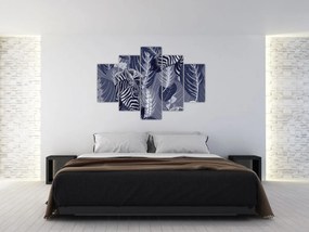 Tablou - Zebre albastre (150x105 cm)