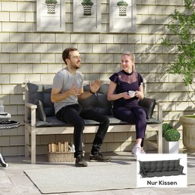 Outsunny Set de perne pentru bancă sau leagăn Hollywood, bicolor, poliester, spumă, 180 x 110 x 8 cm, Gri închis | Aosom Romania