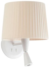 Aplica moderna design elegant SAMBA reader LED alb/bej