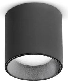 Mini Spot LED aplicat NITRO PL D04 ROUND NERO 2700K