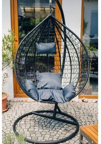 Scaun suspendat antracit negru KOKON