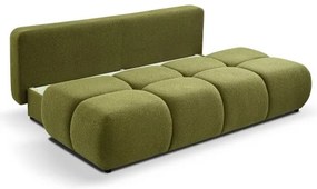 Canapea extensibilă 3 locuri cu spațiu de depozitare NUORO, verde