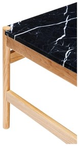 Măsuță de cafea neagră/în culoare naturală din marmură 80x80 cm Raw – Hübsch