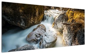 Tablou - Râul din pădure (120x50 cm)