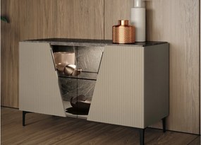 Bufet lemn masiv Fidia 2 uși, 133 × 48 × 92,5 cm