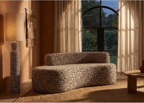 Canapea bej cu tapițerie din țesătură bouclé 176 cm Nairobi – Mauro Ferretti