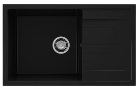 PACHET FAT CHIUVETA DREPTUNGHIULARA 1 CUVA+BATERIE LEBADA, DARK GRANITE, MARMURA COMPOZITA