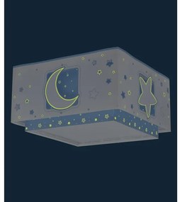 Plafonieră pentru copii MOONLIGHT 2xE27/60W/230V albastră Dalber 63236T