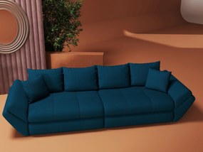 Canapea extensibilă dumonde cu ladă de depozitare si sezut confortabil din spuma high-density, Loana Enjoy Petrol 300x100 cm