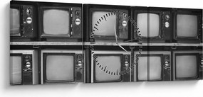 Tablou - Retro TV (cu ceas) (90x30 cm)
