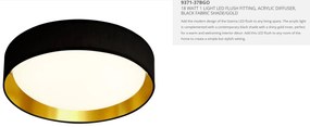 Lustra LED moderna 37cm Gianna negru/auriu 9371-37BGO SRT