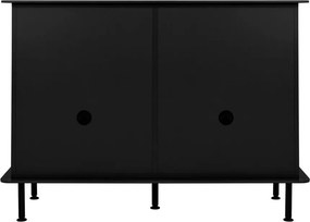 Comodă neagră cu orificiu pentru cabluri 120x88x50 cm Suumo – noo.ma