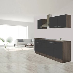 Mobilă de bucătărie Yorki 210, corp din stejar Yorki, cu față antracit satinat